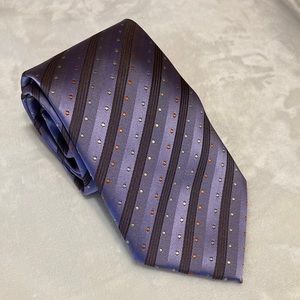 Barcelona cravatte purple with brown striped tie